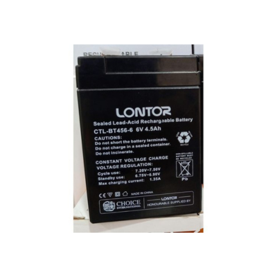 LONTOR Sealed Lead-Acid Rechargeable Battery 6V CTL-BT456-6