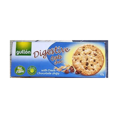 Gullon Digestive Oats Choc are 425g  Biscuit packs