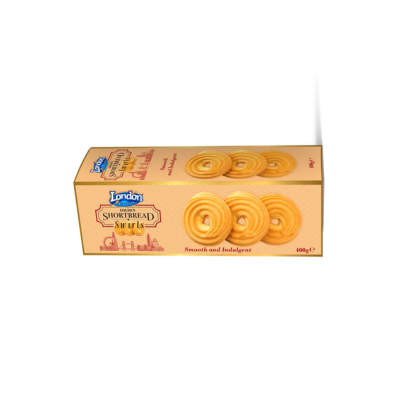 London Golden Shortbread Swirls 400G