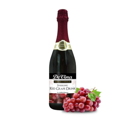 DE VINA SPARKLING RED GRAPE DRINK 750ML